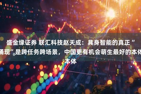 盛金缘证券 联汇科技赵天成：具身智能的真正“涌现”是跨任务跨场景，中国更有机会萌生最好的本体